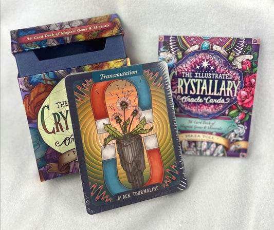 The Illustrated Crystallary Oracle Cards Home Decor Worry Prayer Anxiety Distraction 36-Card Deck of Magical Gems and Minerals Wild Wisdom