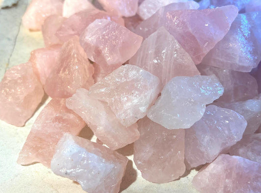 Rose Quartz Raw Crystal Polished Carved Crystal for Distraction from Anxiety or Worry Home Decor Holiday Xmas Meditation Pocket Gift