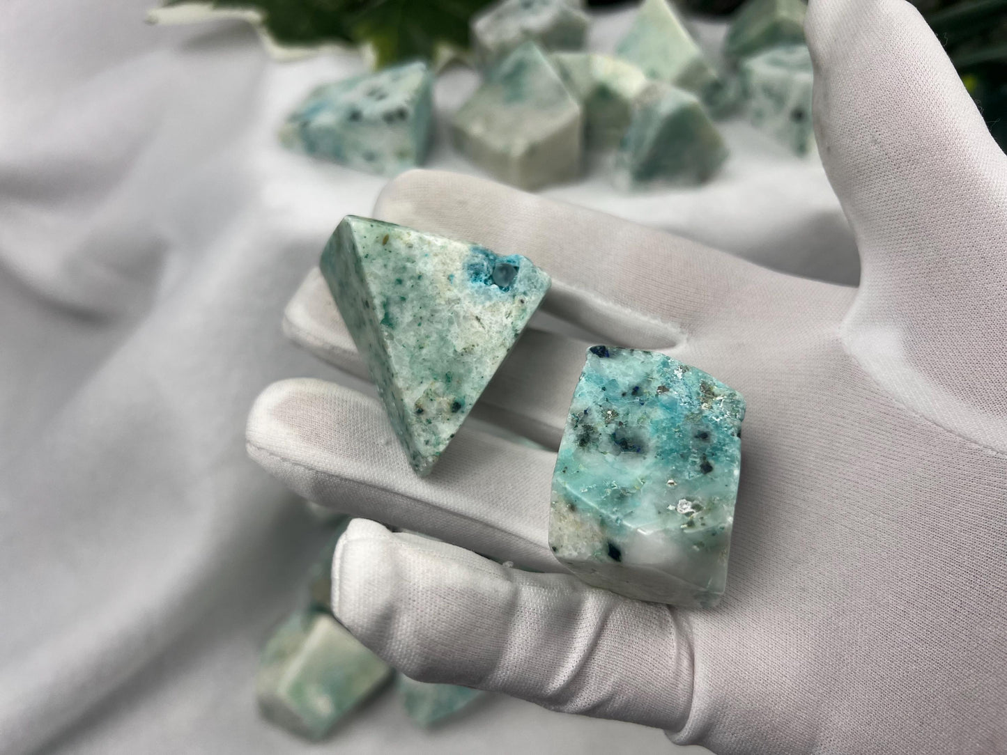 Quantum Quattro Crystal: Polished Freeform Stone for Stress Relief Home Decor Worry Pocket Stress Anxiety Palm Stone
