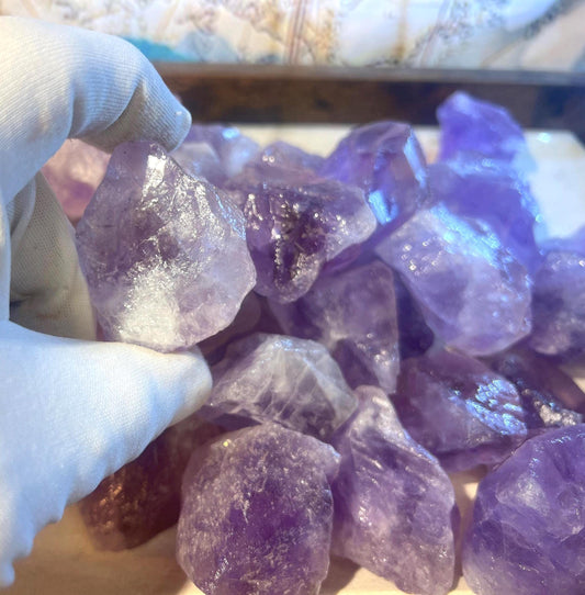 Raw Peruvian Amethyst Crystals Untreated Anxiety Home Decor Wholesale Crystal Crafts School Christmas Xmas Home Decor Craft Birthday Gift