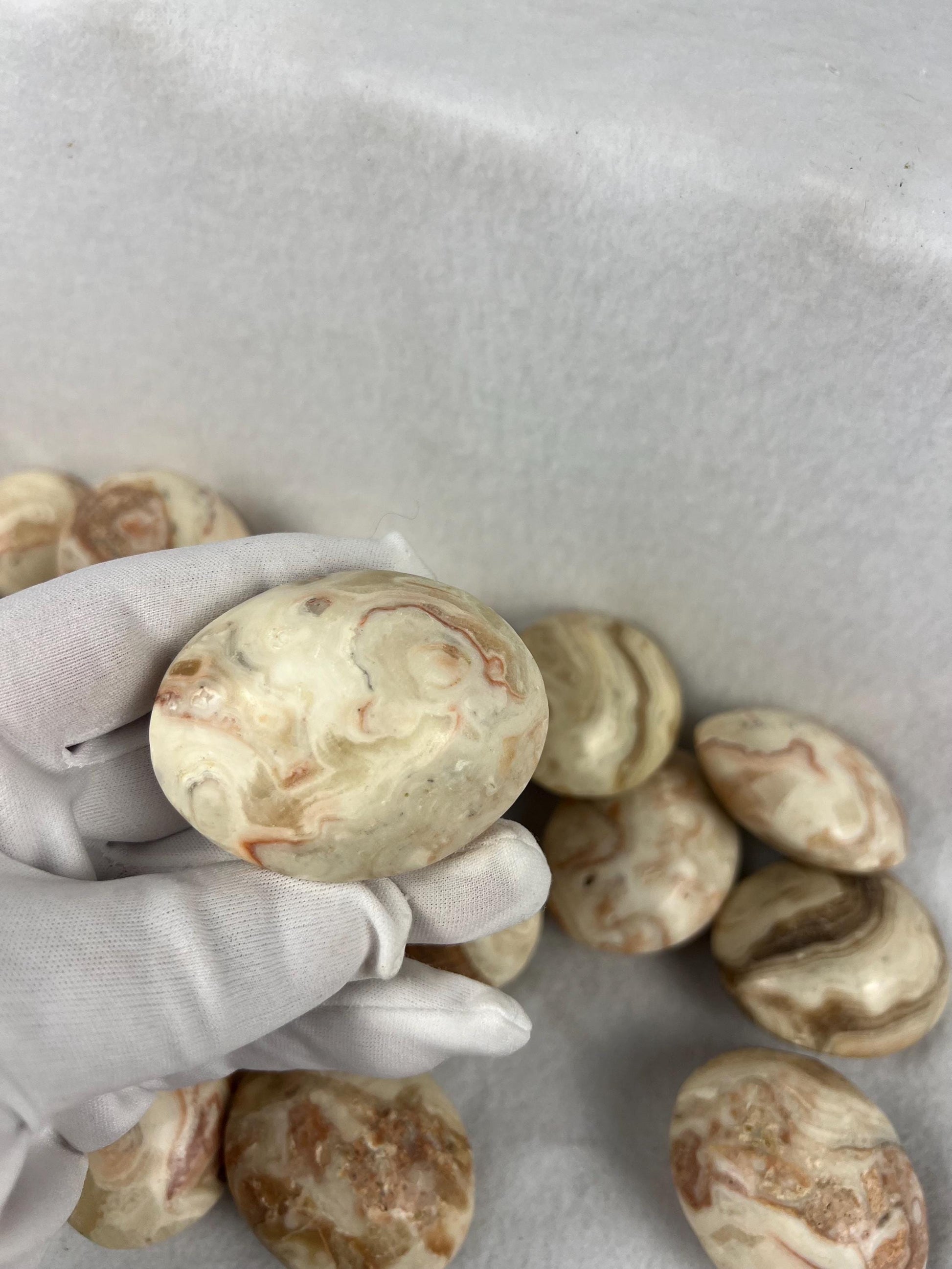 Agyupat Stone Fossil Natural Palm Stone Smooth Polished Carved Crystal Distraction Home Decor Worry Stress Relief Anxiety Christmas Xmas