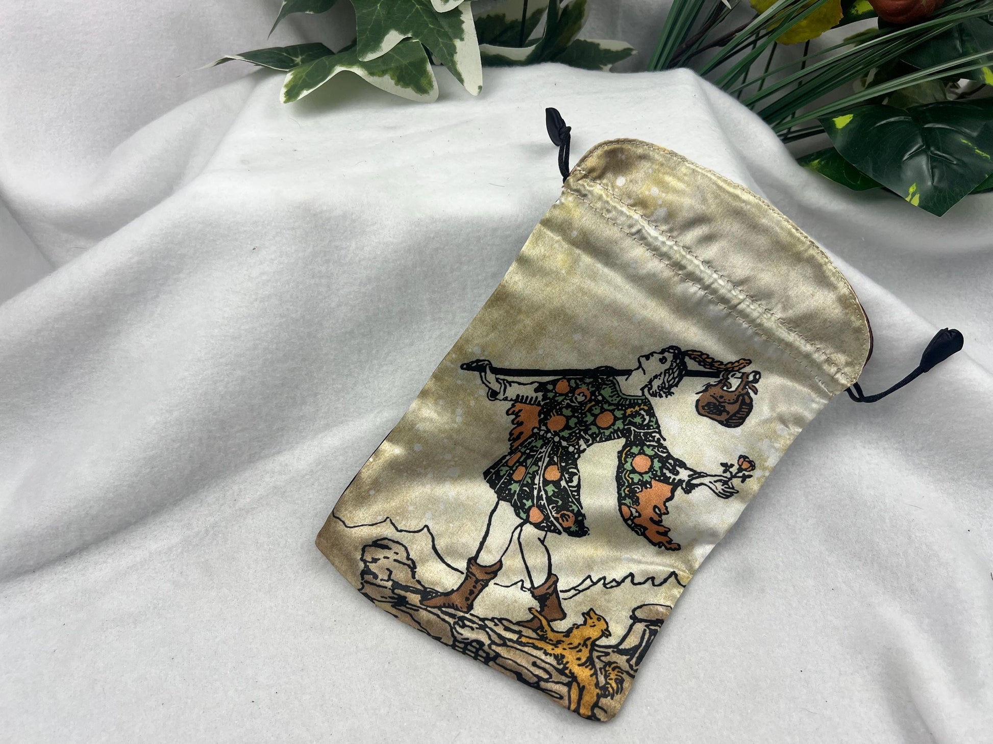 Satin Tarot Card Bag Tote Treasure Jewelry Crystal Runes Pendulums Deck Keepsake Jewelry Crystal Palm Tumble Stone Birthday Gift Xmas