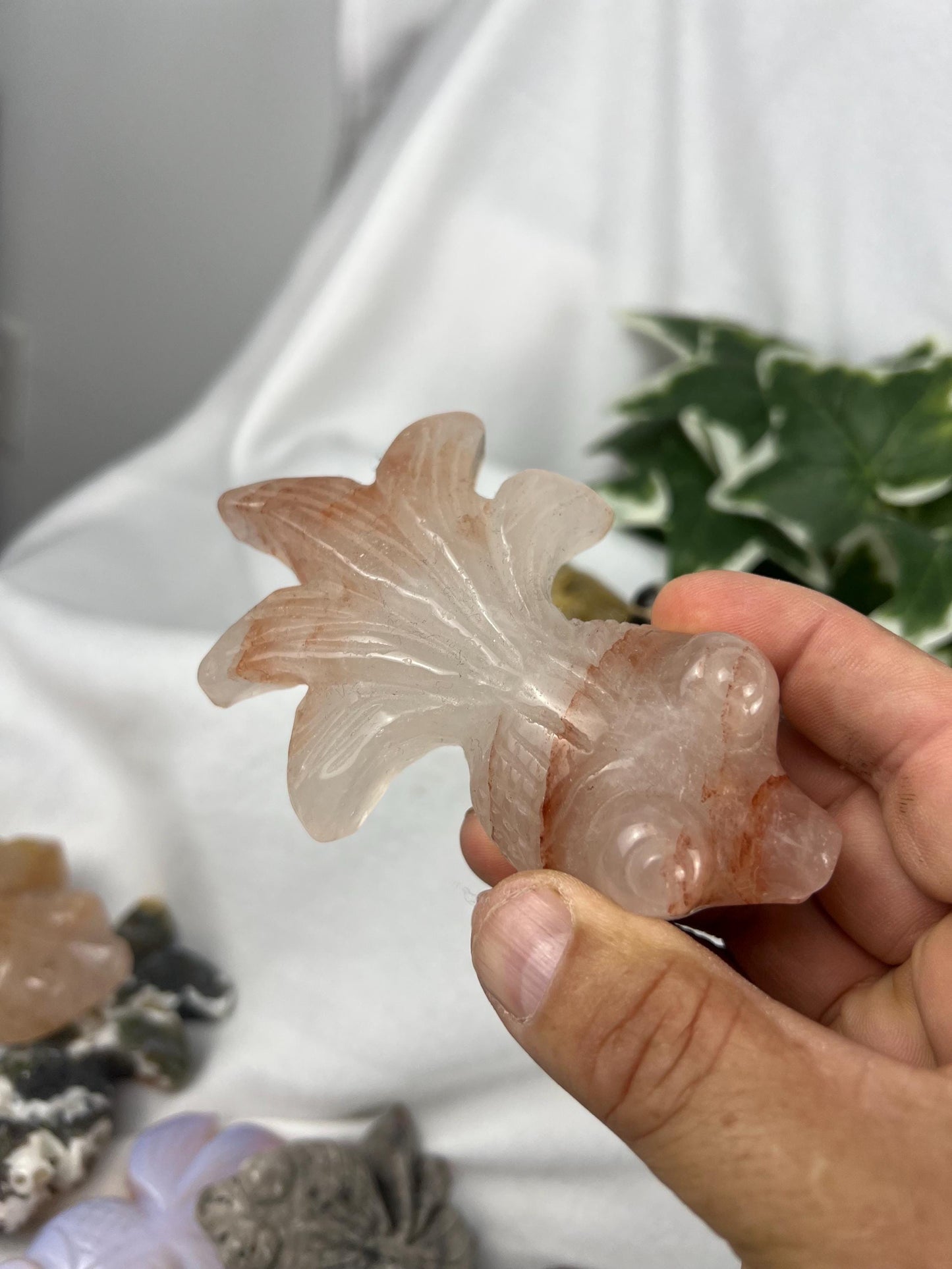 Large Feng Shui Chinese Goldfish Crystal Carving Polished Natural Home Decor Christmas Birthday Xmas Gift Statue Crystal Gemstone Good Luck