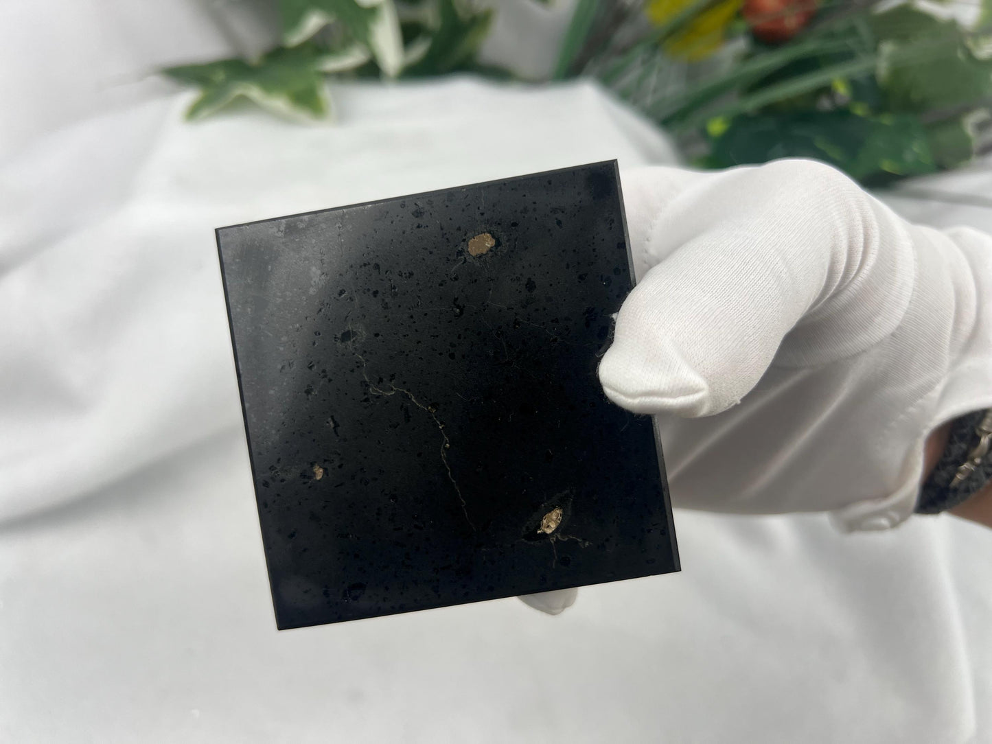 Namibia Black Tourmaline Natural Pyramid Smooth Polished Carved Crystal Worry Anxiety Distraction Meditation Christmas Xmas Gift Decor Focus
