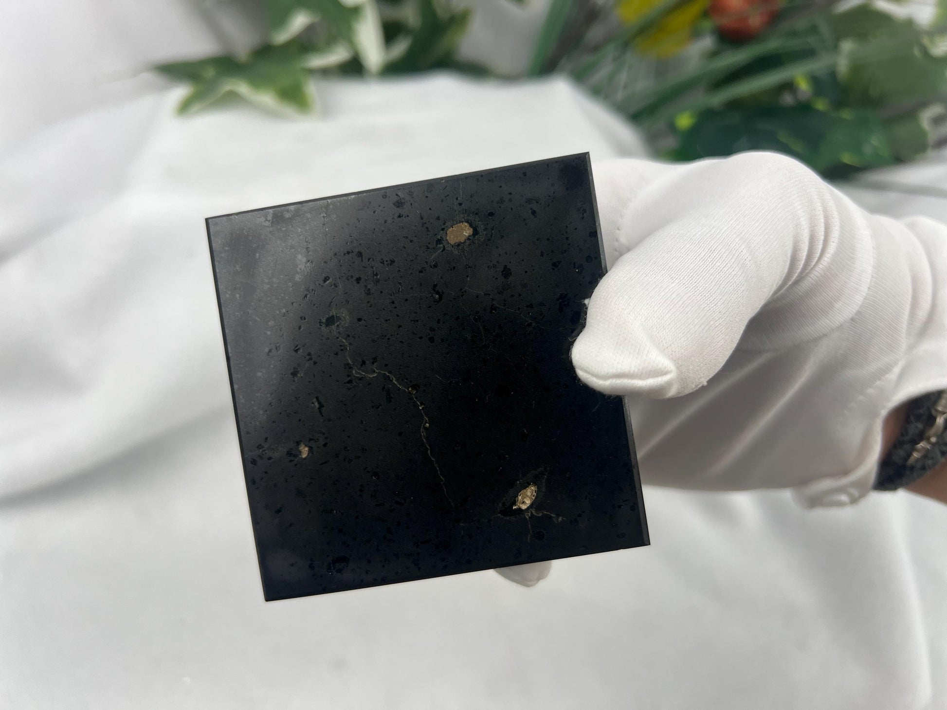 Namibia Black Tourmaline Natural Pyramid Smooth Polished Carved Crystal Worry Anxiety Distraction Meditation Christmas Xmas Gift Decor Focus
