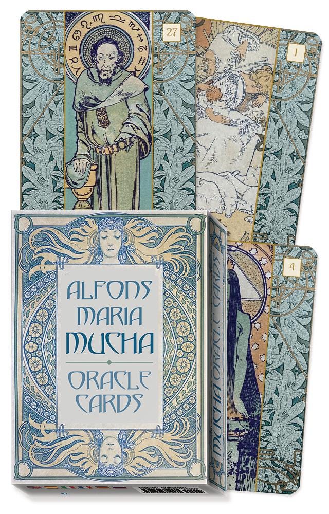 The Alfons Maria Mucha Oracle Card Deck Guidebook 36 Cards Fully Licensed Special Gift Fortune Lo Scarabeo Home Decor Historical Historical