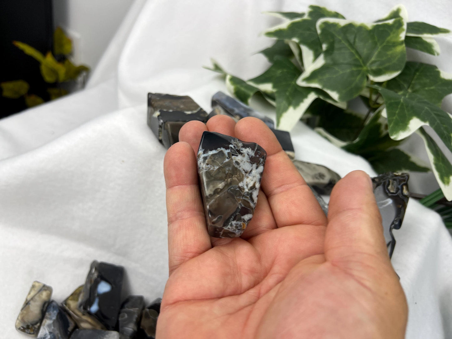 Oregon Volcano Lava Agate Natural Polished Free Form Stone Smooth Carved Crystal Distraction Anxiety Christmas Home Decor Birthday Gift