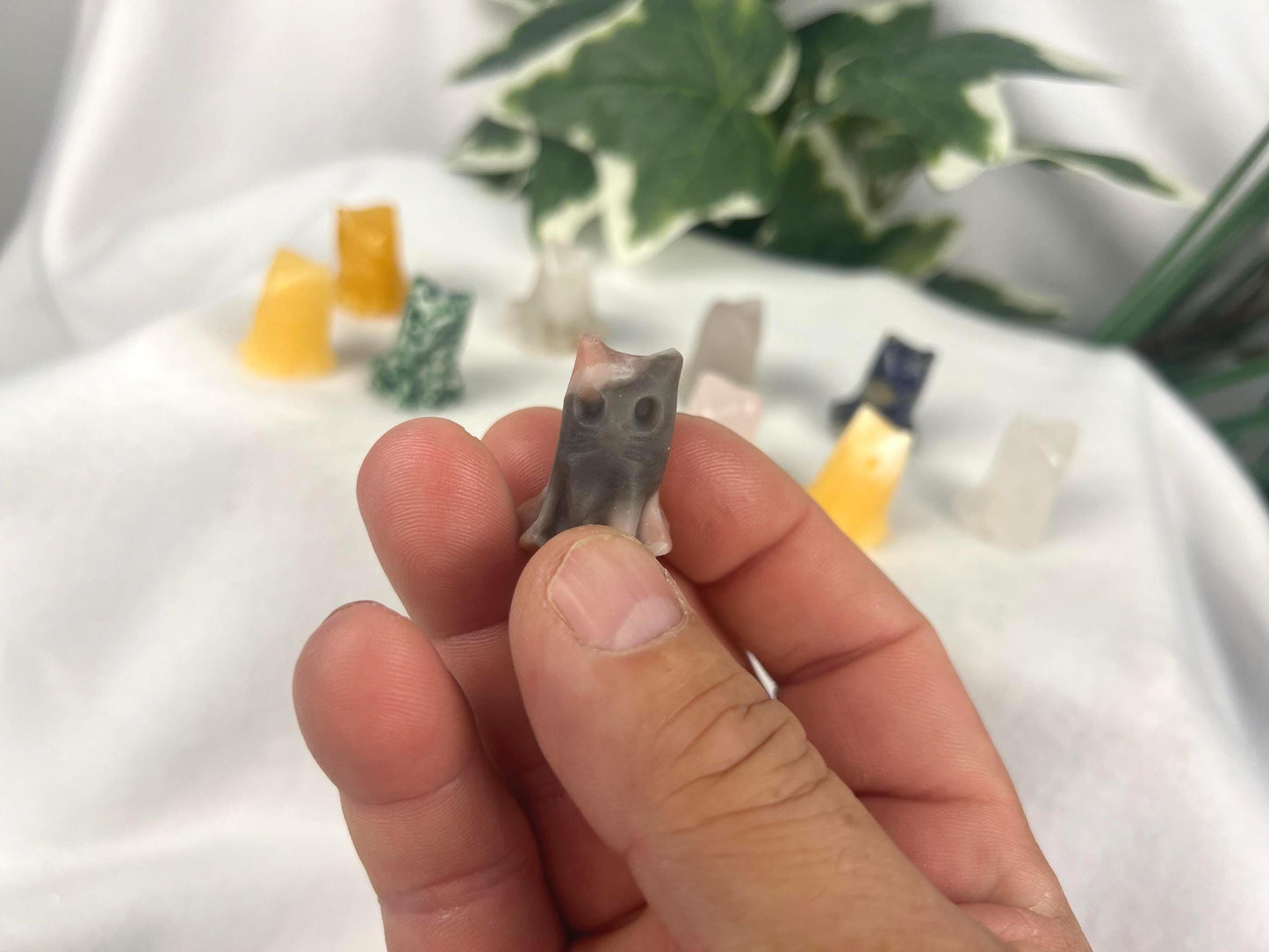 Carved Crystal Kitty Ghost Halloween Cat Spirit Spooky Holiday Feline Home Decor Birthday Holiday Christmas Gift Xmas Halloween Trick Treat