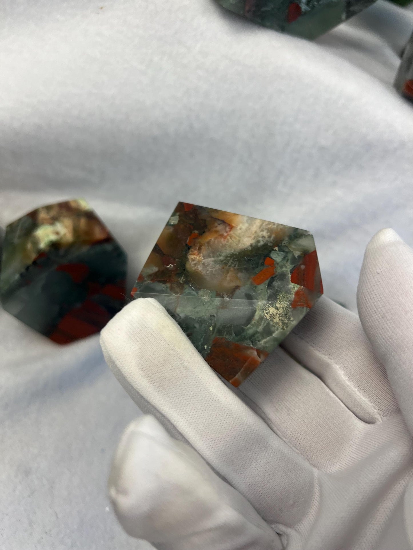 Egyptian Brecciated Jasper Natural Palm Free Form Polished Carved Crystal Distraction Home Decor Worry Stress Relief Anxiety Gift Birthday