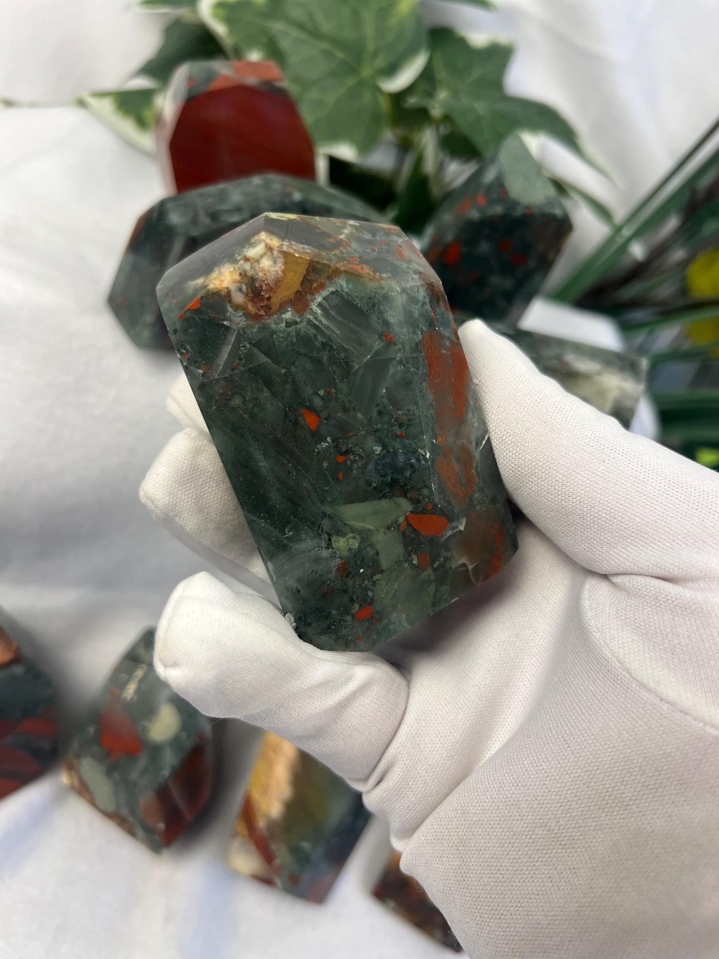 Egyptian Brecciated Jasper Natural Palm Free Form Polished Carved Crystal Distraction Home Decor Worry Stress Relief Anxiety Gift Birthday