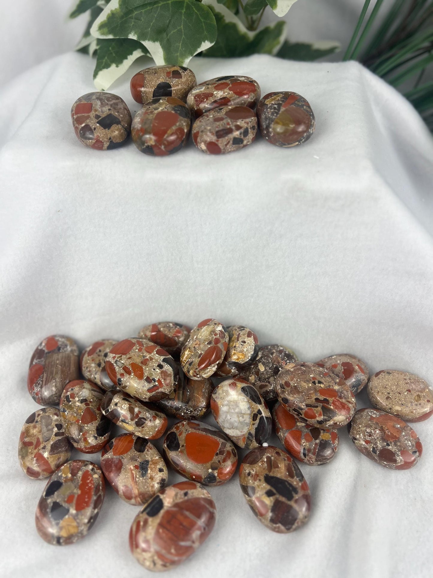 Peculiar Ontario Pudding Stone Natural Palm Stone Smooth Polished Carved Crystal Distraction Home Decor Anxiety Worry Christmas Xmas Gift