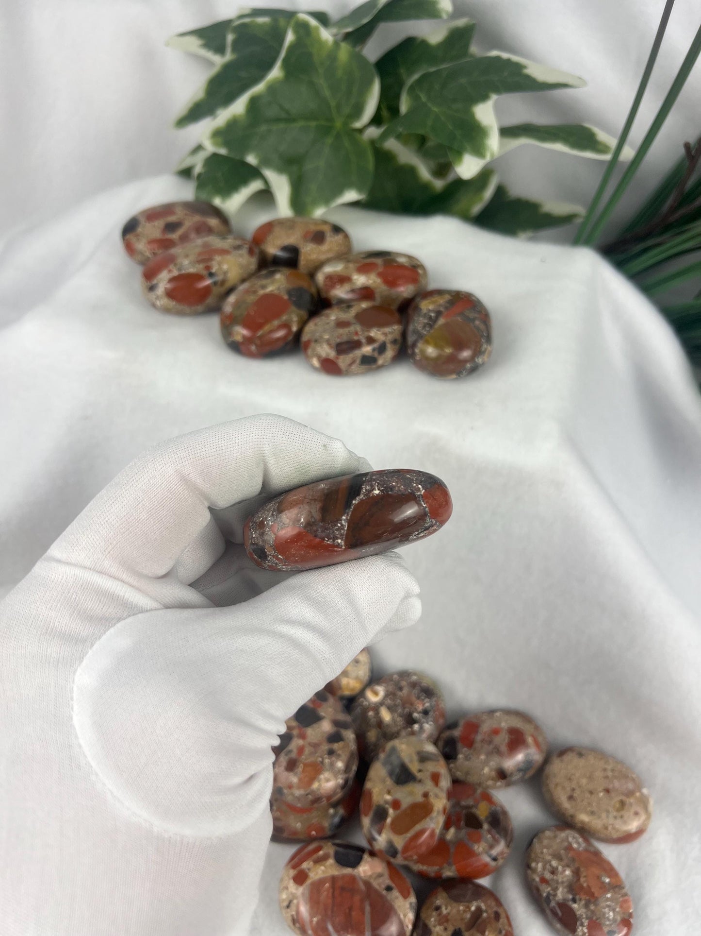 Peculiar Ontario Pudding Stone Natural Palm Stone Smooth Polished Carved Crystal Distraction Home Decor Anxiety Worry Christmas Xmas Gift
