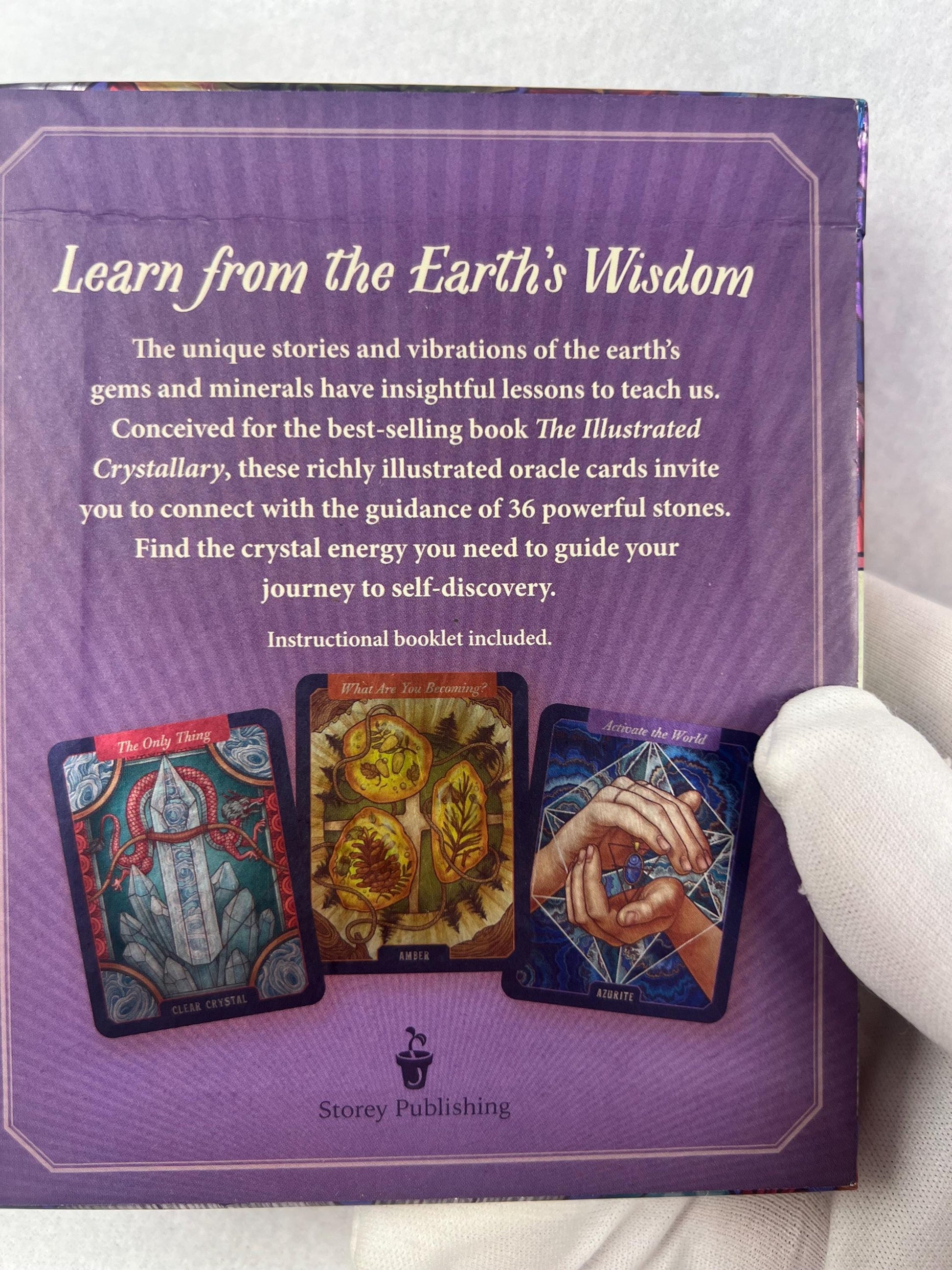 The Illustrated Crystallary Oracle Cards Home Decor Worry Prayer Anxiety Distraction 36-Card Deck of Magical Gems and Minerals Wild Wisdom