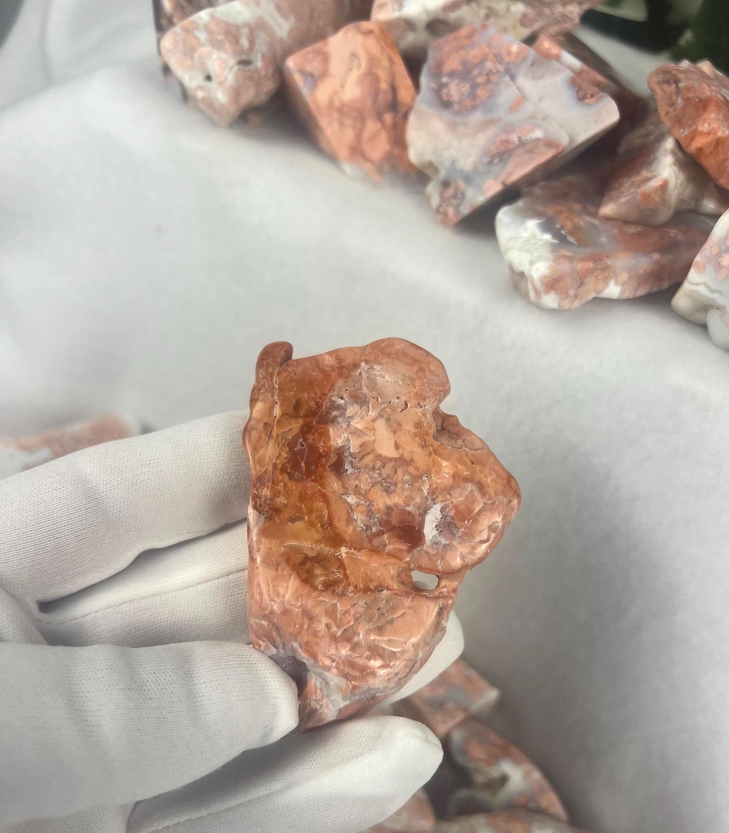 Antique Rose Agate Crystal Polished Free Form Stone Pocket Anxiety Palm Stone Worry Meditation Worry Xmas Home Decor Birthday Gift Christmas