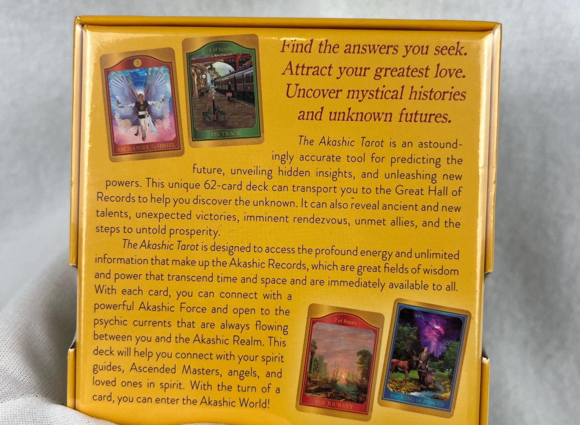 The Akashic Tarot 62 card Deck and Guidebook Fully Licensed and Original Inclusive Original Tarot Guidebook Home Decor Christmas Gift