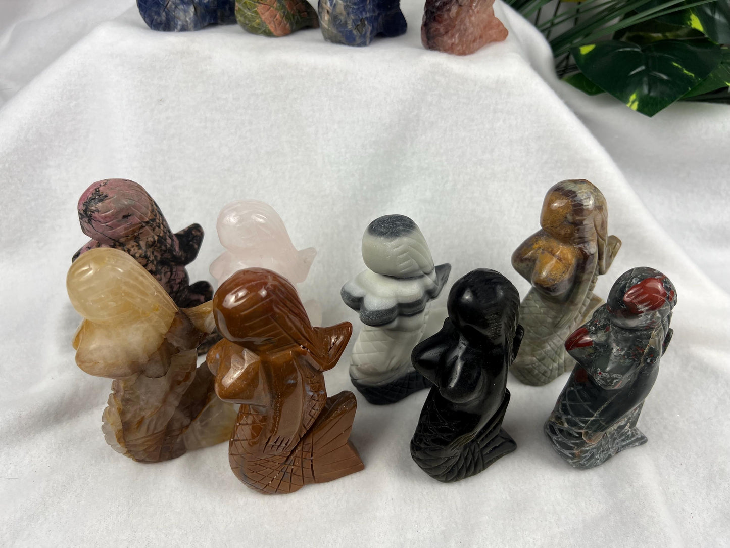 Mermaid Crystal Carving Polished Natural Home Decor Christmas Birthday Xmas Gift Statue Crystal Gemstone Meditation Feng Shui Christmas