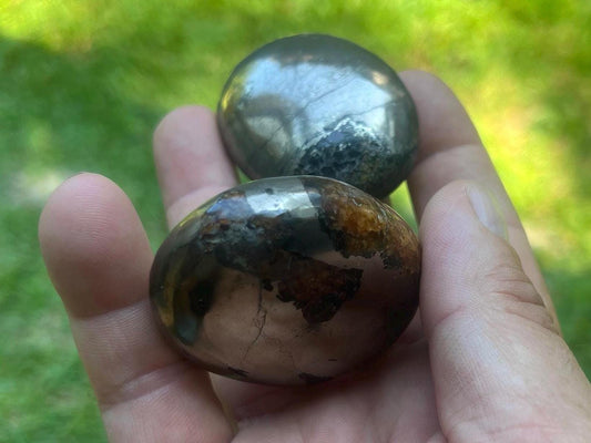 Dense Spanish Iron Pyrite Full Sized Palm Stone Home Decor Christmas Birthday Gift Anxiety Stress Relief Crystal Collection Worry Home Decor
