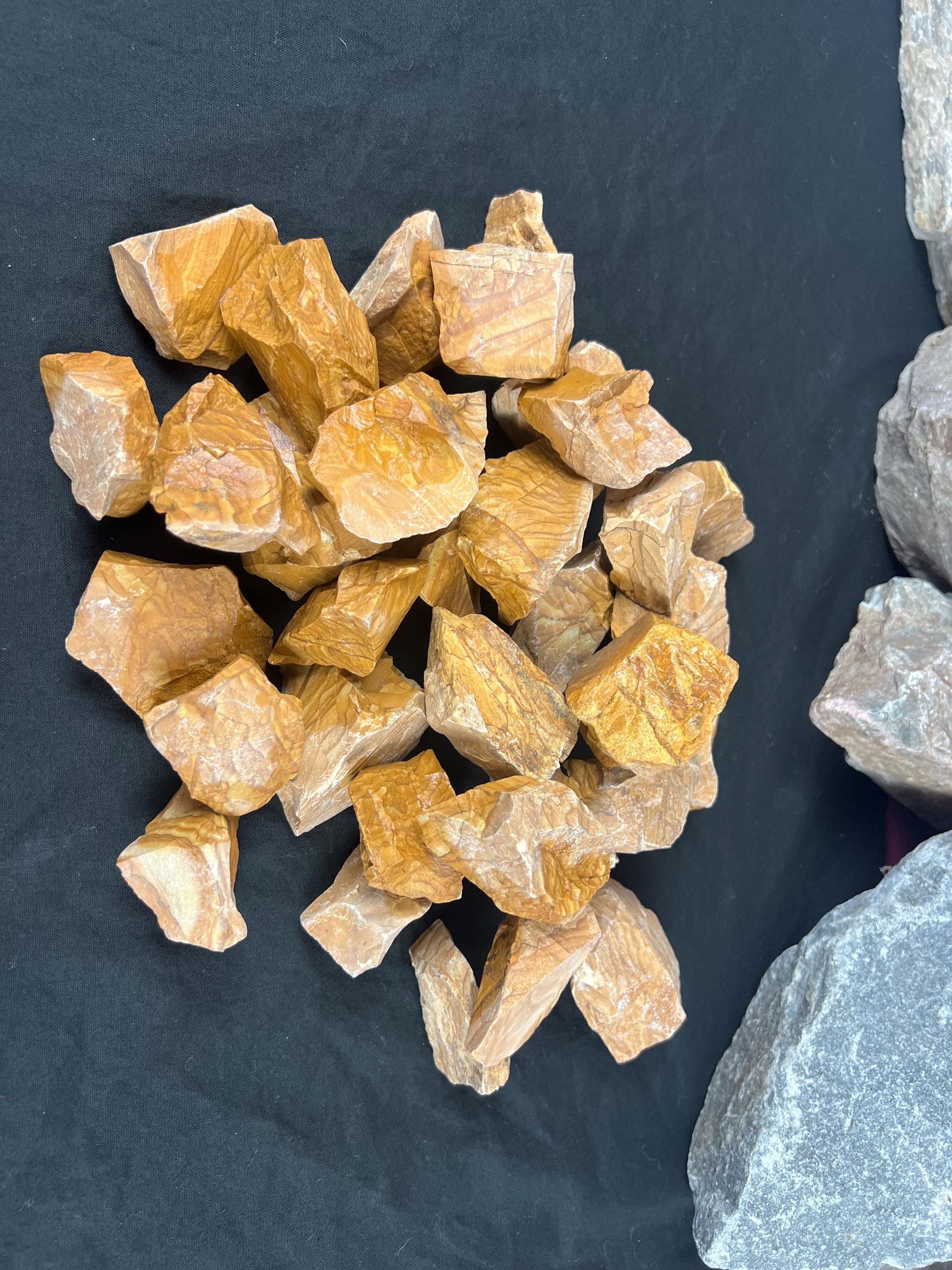 Raw Owyhee Jasper Picture Jasper Natural Palm Stone Smooth Polished Carved Crystal Worry Anxiety Distraction Meditation Christmas Xmas Gift