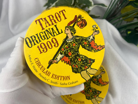 Round Edition 1909 Rider-Waite-Smith Tarot Deck Guidebook Cards Fully Licensed and Original Guidebook Gift Game Fortune Scarabeo Home Decor