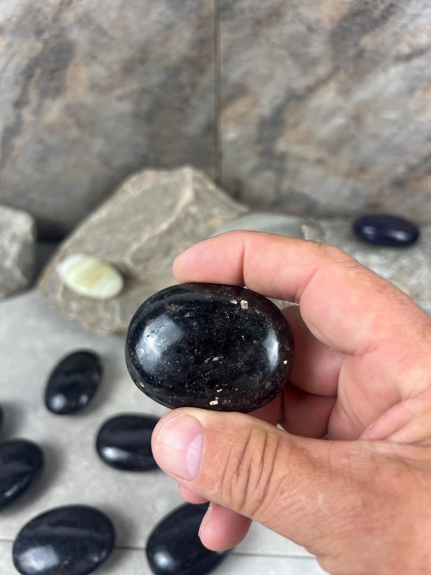 Galaxy Copper Palm Stone Congolese Copper Crystal Worry Stone Anxiety Distraction Gift Crystal Christmas Birthday Meditation