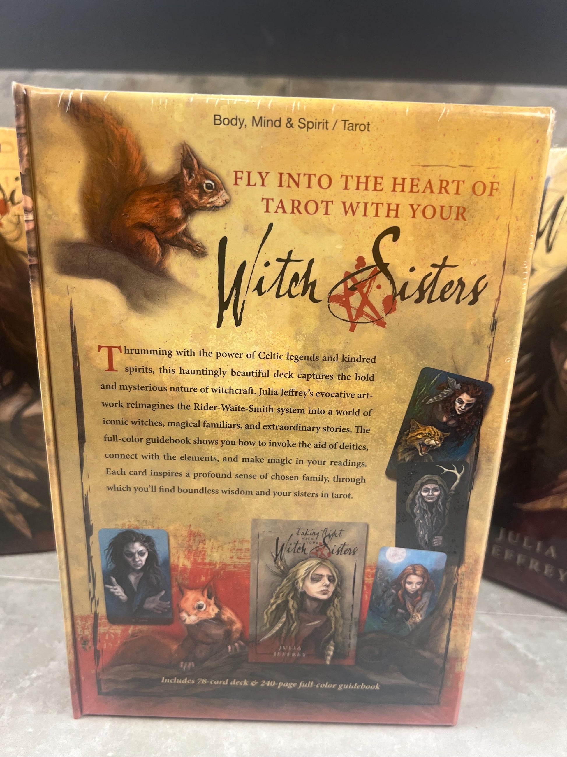 Witch Sister Tarot Julia Jeffrey Deck Game Gift Meditation Reading Future Christmas Xmas Gift Deck 78 Cards Guidebook