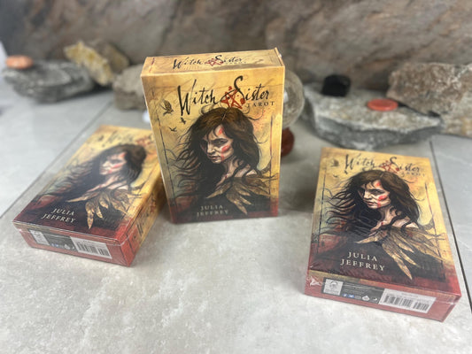 Witch Sister Tarot Julia Jeffrey Deck Game Gift Meditation Reading Future Christmas Xmas Gift Deck 78 Cards Guidebook