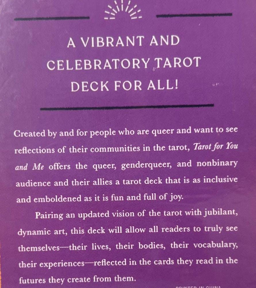 LGBTQ Tarot for you and me Queer 78 Cards & Guidebook Inclusive Deck LGBTQ Cards Fully Licensed Original Inclusive Tarot Deck and Guidebook