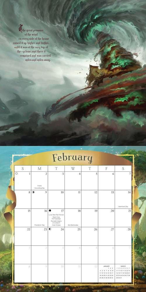 Llewellyn's 2026 Wizard of Oz Calendar Paolo Barbieri
