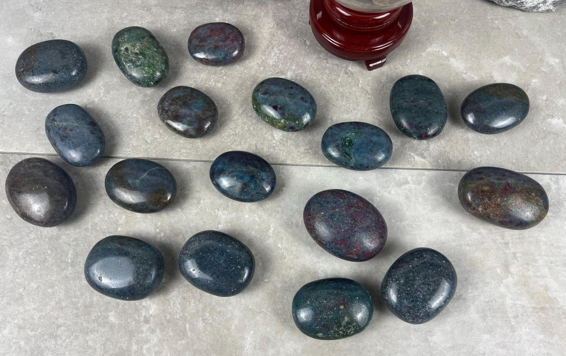 Worry Stones Assorted Gemstones Worry Polished Gem-stone Thumb Pocket Palm Stone Worry Chakra Gemstone Stress Relief Fidget Smooth Gift