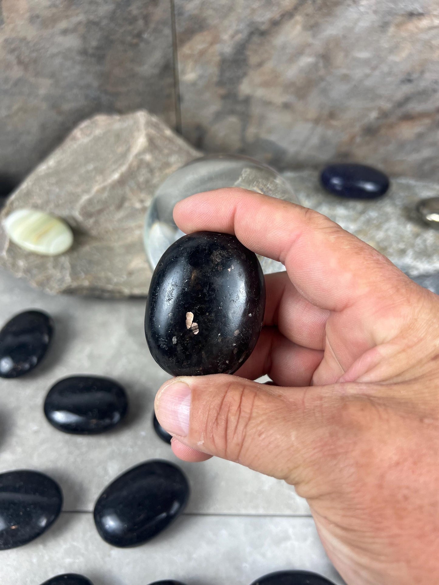 Galaxy Copper Palm Stone Congolese Copper Crystal Worry Stone Anxiety Distraction Gift Crystal Christmas Birthday Meditation