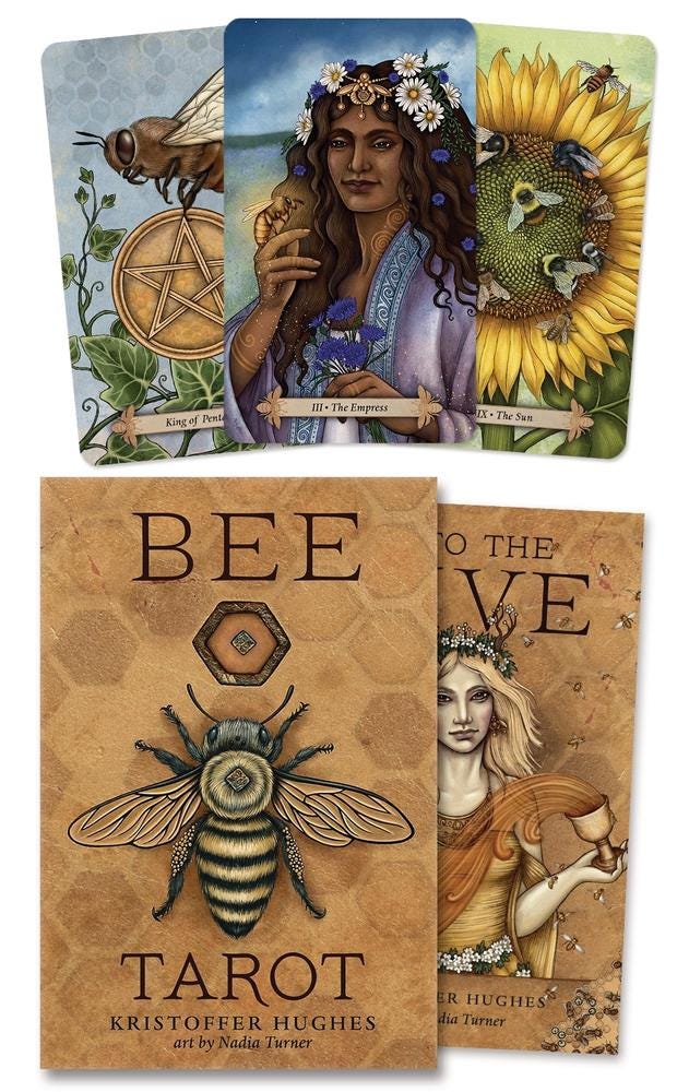 The Bee Tarot Original Fully Licensed Hughes and Turner Card Future Meditation Distraction Anxiety Fortune Christmas Xmas Gift Deck