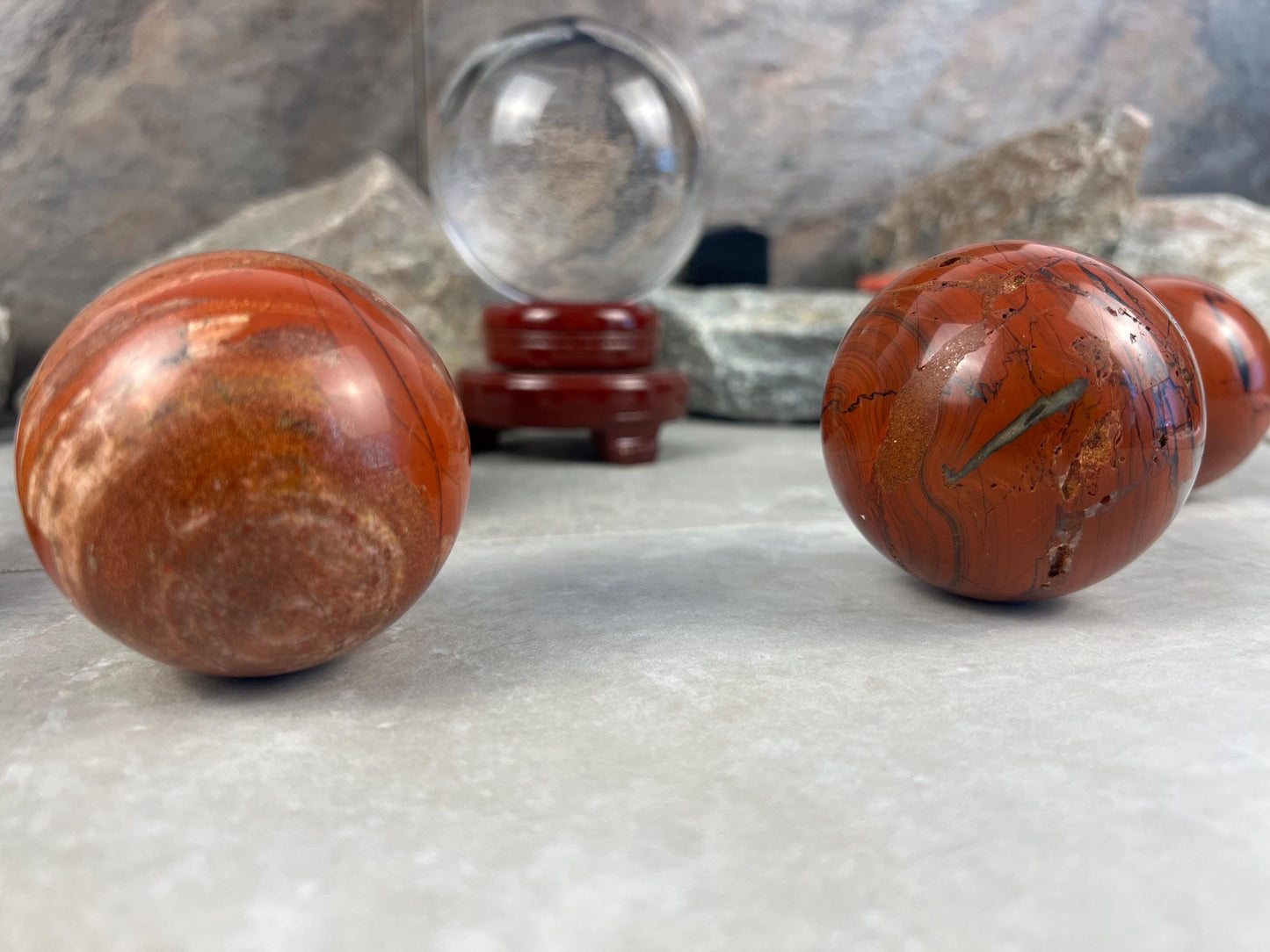 Egyptian Red Jasper Sphere Stone Reflective Home Decor Focus Aid Home Decor Pocket Desktop Gift Meditation Christmas Gifts
