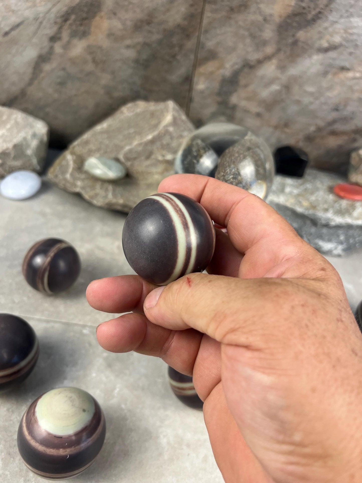 Purple Jade Sphere Stone Reflective Home Decor Focus Aid Home Decor Pocket Desktop Gift Meditation Christmas Gifts