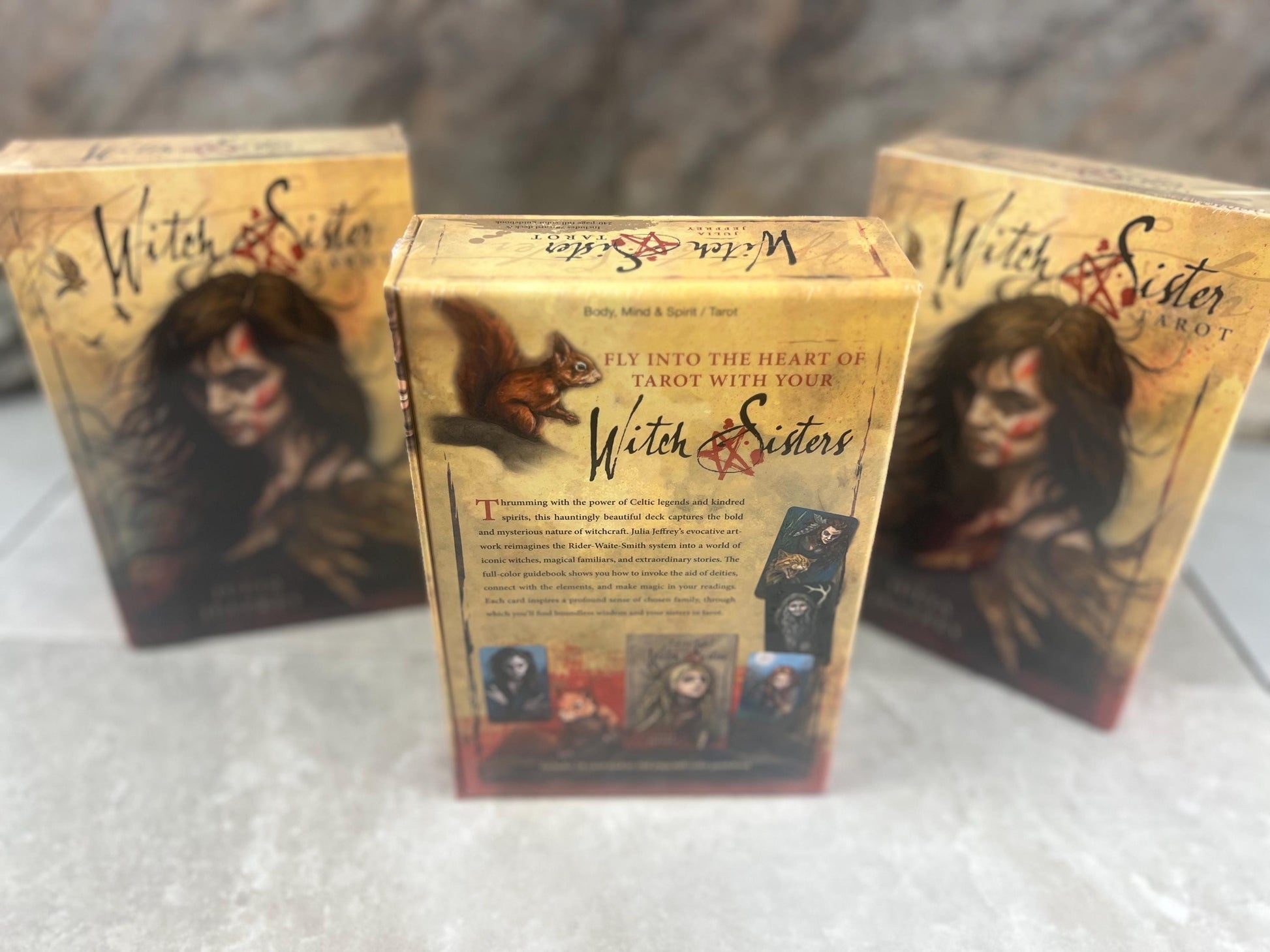 Witch Sister Tarot Julia Jeffrey Deck Game Gift Meditation Reading Future Christmas Xmas Gift Deck 78 Cards Guidebook