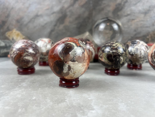 Cherokee Agate Sphere Home Decor Christmas XSmas Birthday Gift Reflective Home Decor Stone
