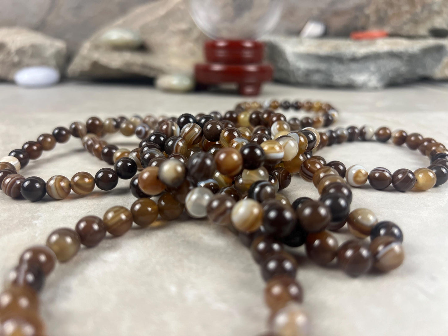 Natural Crystal Gemstone Bead Bracelet Unisex Healing Jewelry Bulk Buy Wholesale