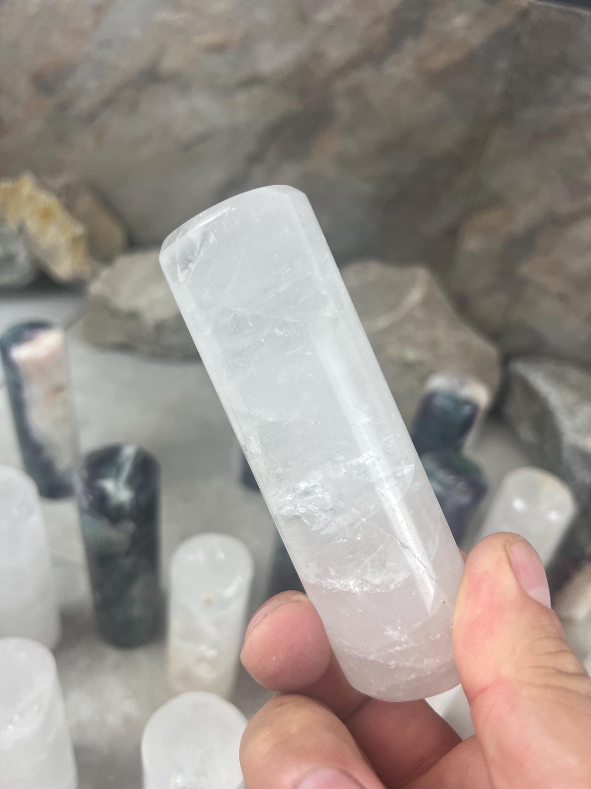 Greenland Silasumik Quartz Crystal Rods for Focus Anxiety Meditation Christmas Birthday Gift