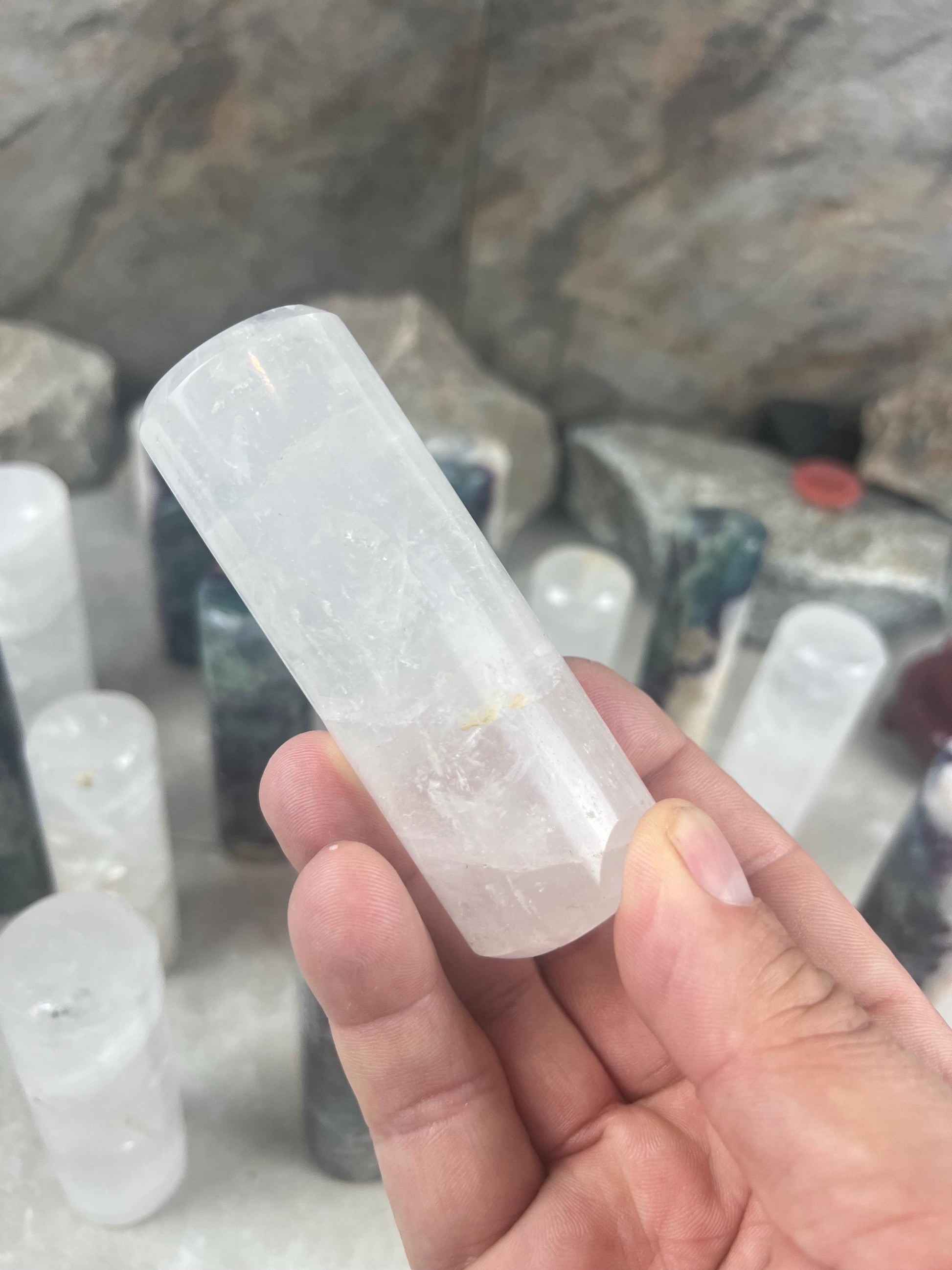 Greenland Silasumik Quartz Crystal Rods for Focus Anxiety Meditation Christmas Birthday Gift