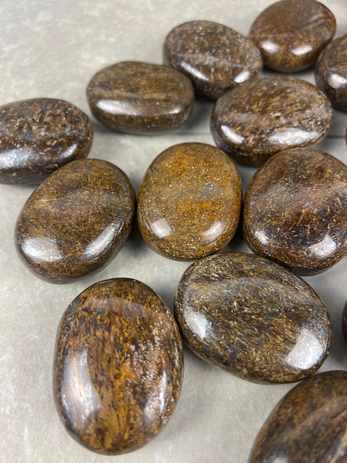 Polished Magnesium Bronzite Palm Stone Anxiety Worry Meditation Decor Home Christmas Birthday