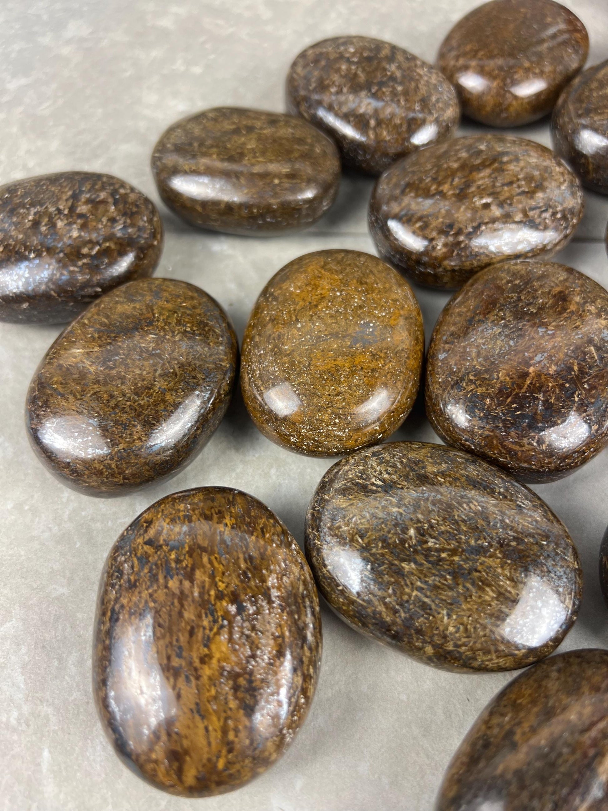 Polished Magnesium Bronzite Palm Stone Anxiety Worry Meditation Decor Home Christmas Birthday