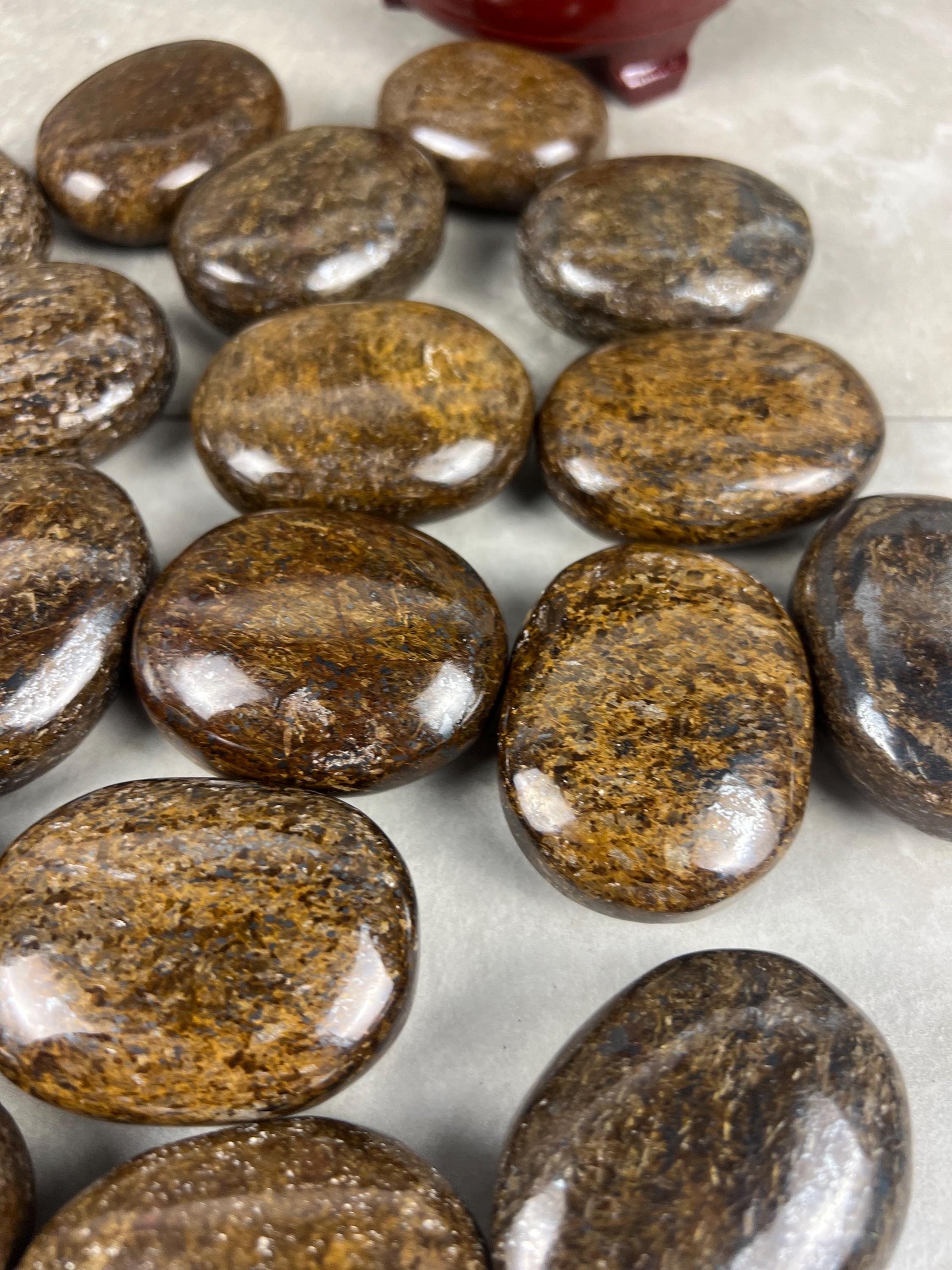 Polished Magnesium Bronzite Palm Stone Anxiety Worry Meditation Decor Home Christmas Birthday