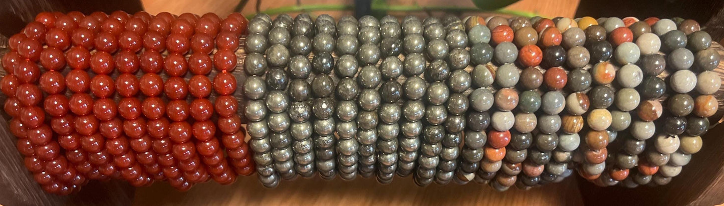 Natural Crystal Gemstone Bead Bracelet Unisex Healing Jewelry Bulk Buy Wholesale