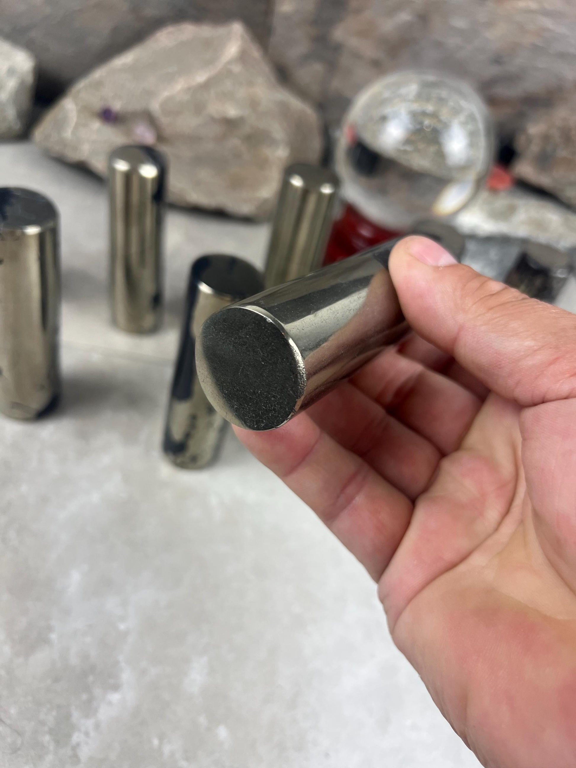 Spanish Iron Pyrite Crystal Rod: Polished Home Decor, Meditation