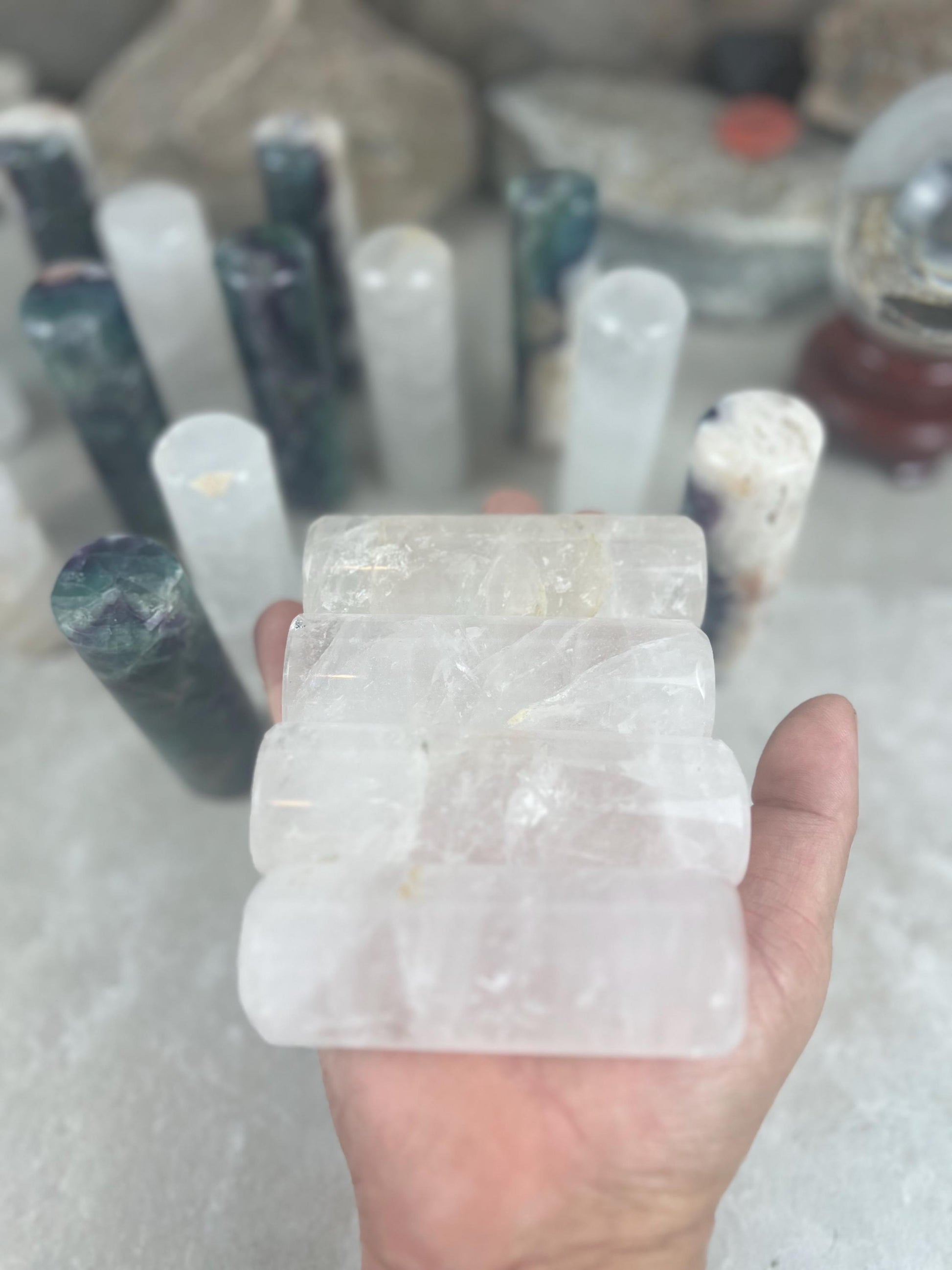 Greenland Silasumik Quartz Crystal Rods for Focus Anxiety Meditation Christmas Birthday Gift