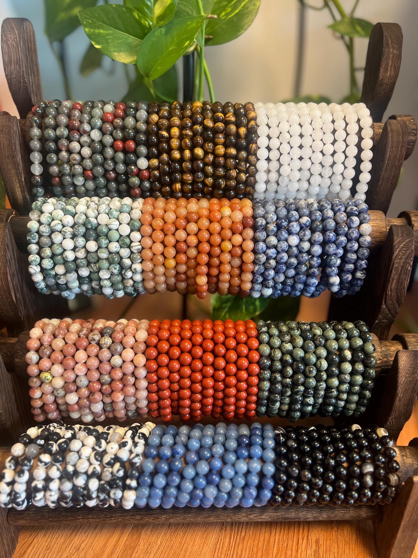 Genuine Natural Crystal 8mm Bead Stretch Bracelets A Grade Premium Natural Gemstone Gift Decor Christmas Xmas Gift Birthday Unisex
