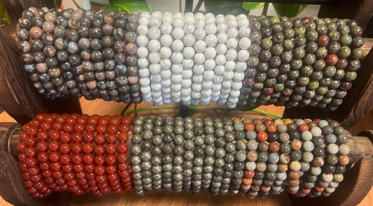 Natural Crystal Gemstone Bead Bracelet Unisex Healing Jewelry Bulk Buy Wholesale