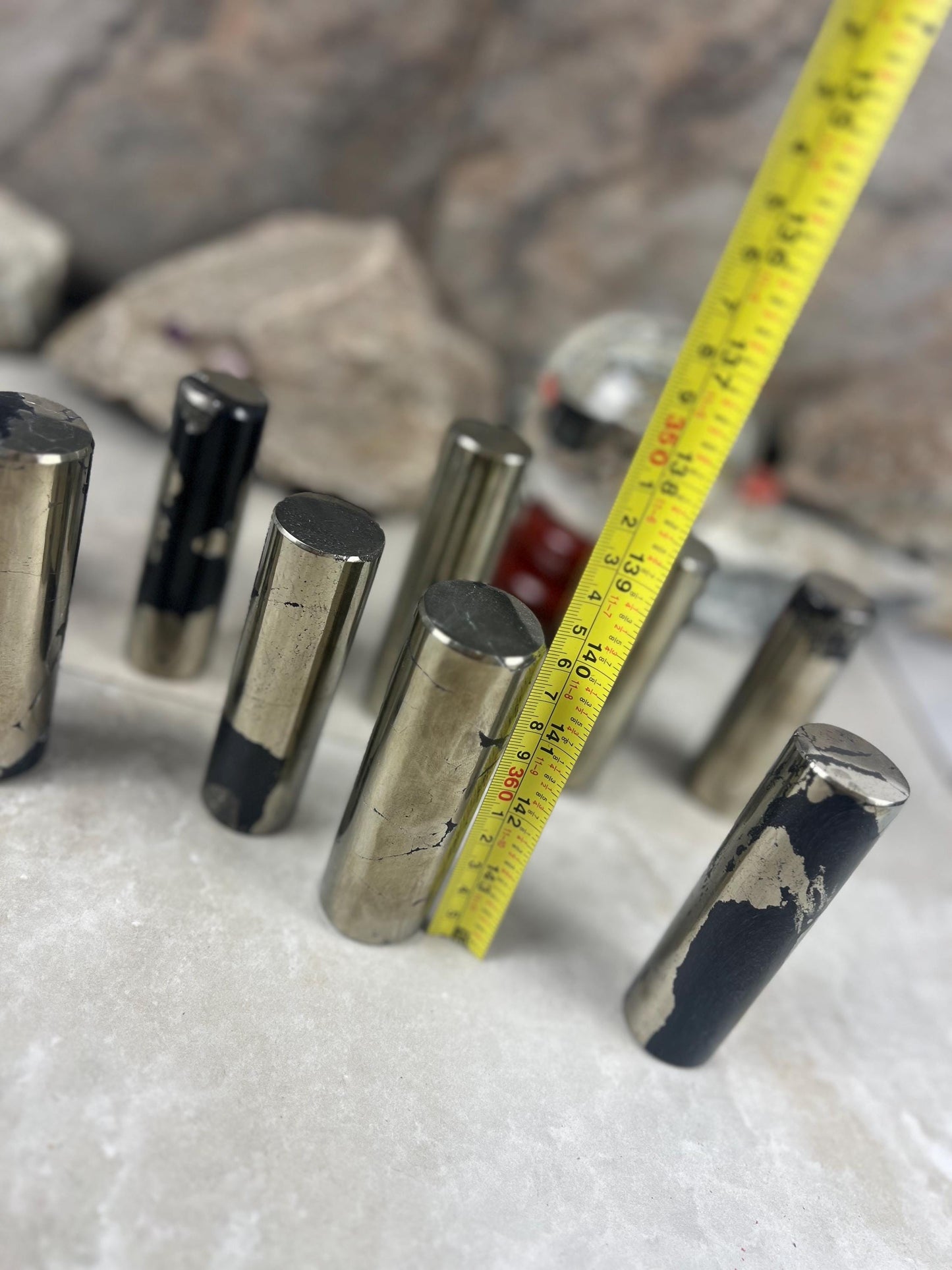 Spanish Iron Pyrite Crystal Rod: Polished Home Decor, Meditation