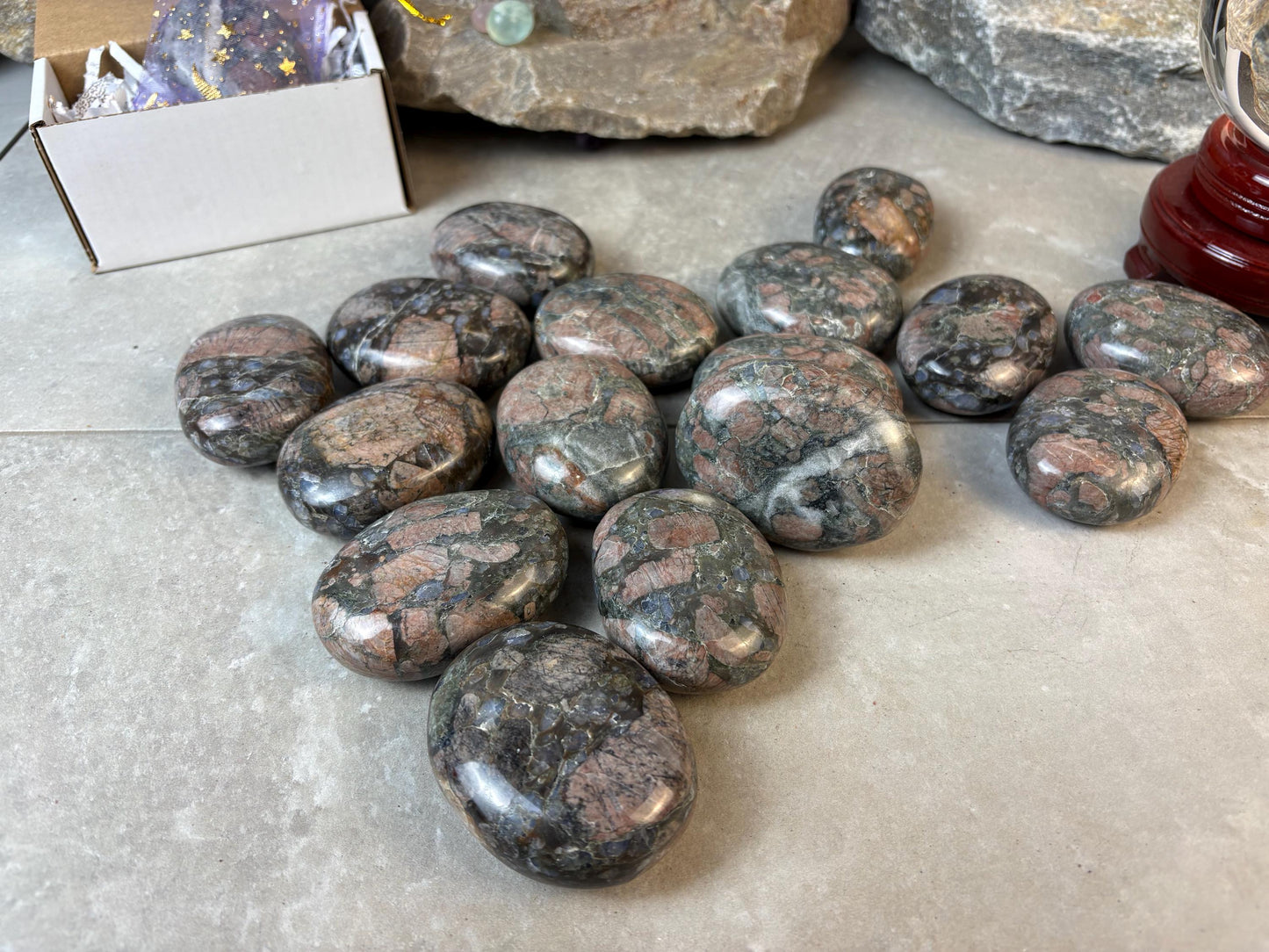 Texan Que Sera Palm Stone Polished Crystal for Stress Relief Home Decor Home Decor Anxiety Pocket Worry Natural Polished Gift Christmas Gift