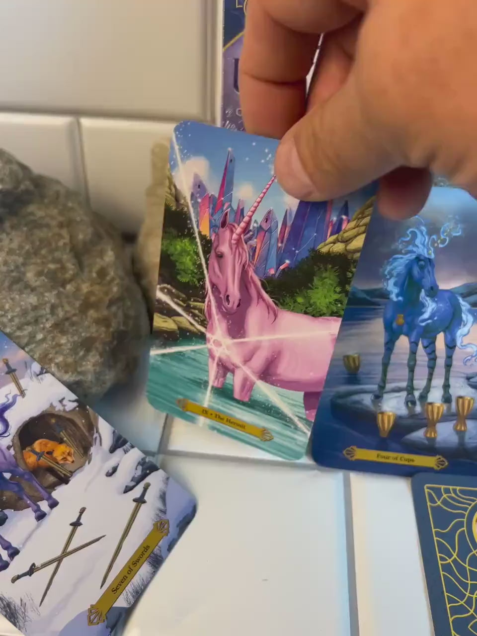 Celestial Unicorn Tarot Deck and Guidebook: Original, Fully Licensed 78-Card Set