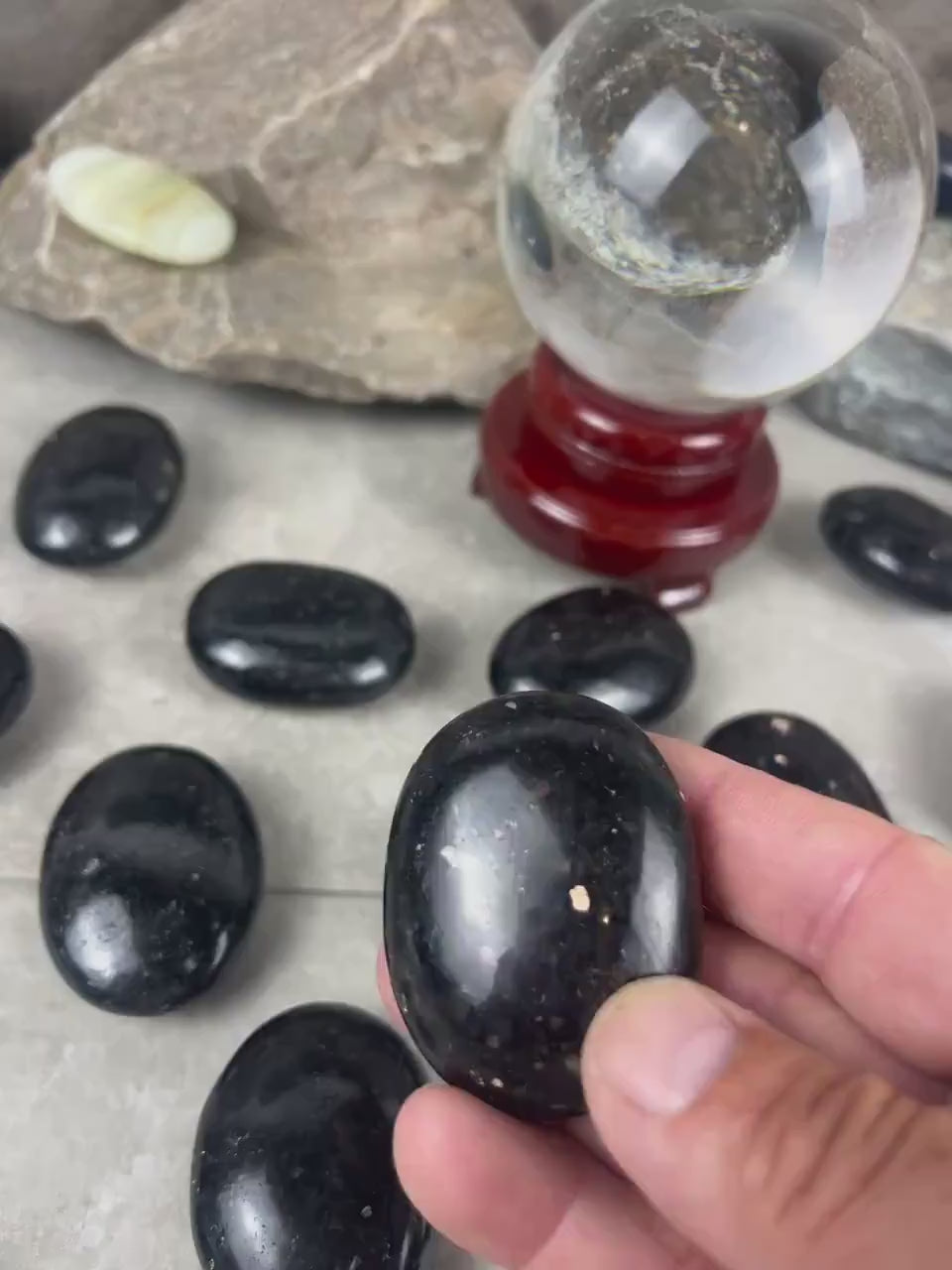Galaxy Copper Palm Stone: Congolese Crystal for Meditation & Anxiety